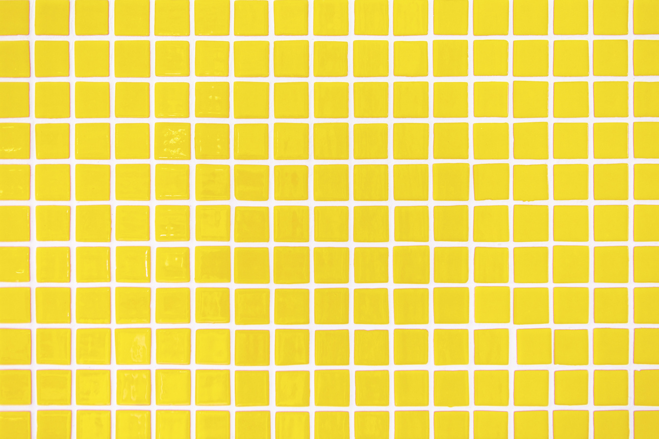 square yellow ceramic tiles texture background pattern